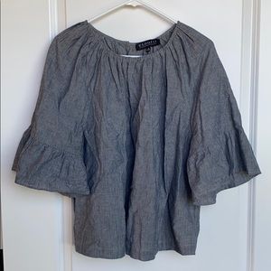 Bell Sleeve Striped Blouse